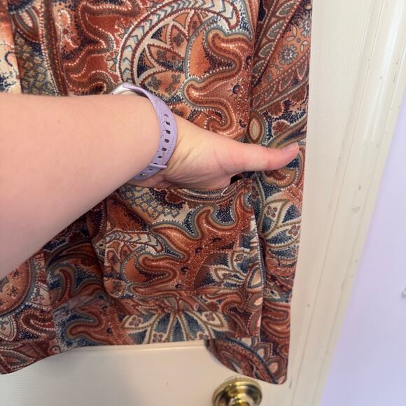 Vintage James Kenrob by Dalton Long Sleeve Button Up Blouse No Size Paisley - Picture 6 of 8